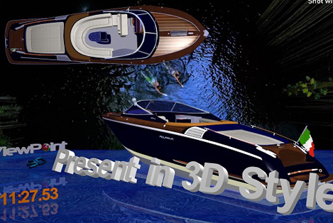 Viva3D supports interactive 3D graphics presentations